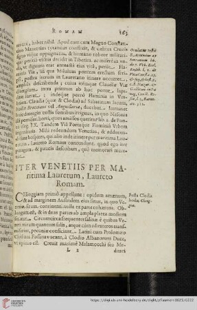 Iter Venetiis per Maritima Lauretum, Laureto Romam