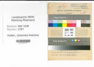 Entnazifizierung Johannes Antonius Hutten , geb. 28.01.1903 ()