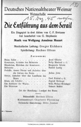 Die Entführung aus dem Serail