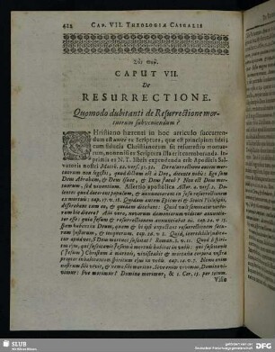 Caput VII. De Resurrectione