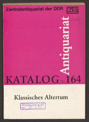Nr. 164: Klassisches Altertum