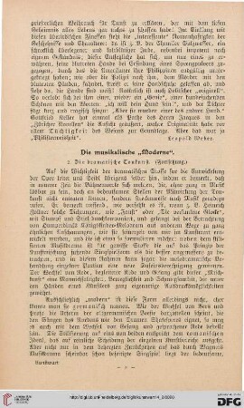 Die Musikalische "Moderne", [3]: die dramatische Tonkunst