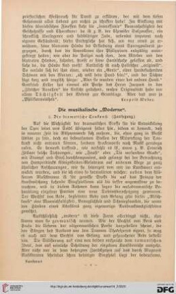 Die Musikalische "Moderne", [3]: die dramatische Tonkunst