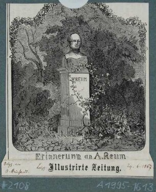 Darstellung des Denkmals des Professors und Lehrers für Mathematik, Botanik, Zeichnen und Vermessungskunde, 1839 gestorben in Tharandt