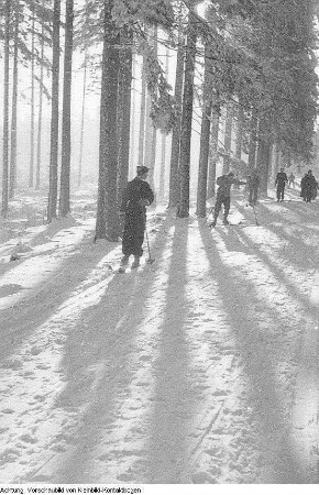 Winter, Landschaften, Skilangläufer, 1956/1957