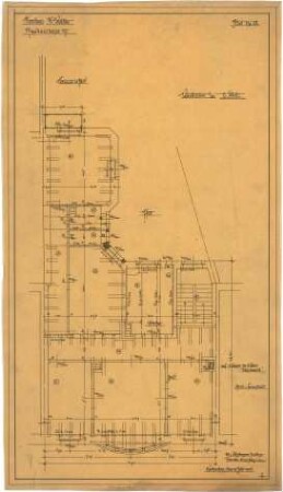 Billing, Hermann; Karlsruhe, Amalienstr. 67; Haus Walter - Werkplan 2. OG (Grundriss)