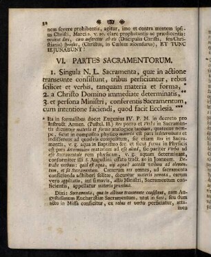 32-42, VI. Partes Sacramentorum. - IX. Character Sacramentalis.