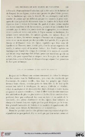 § 6: Les meubles et les objets de toilette