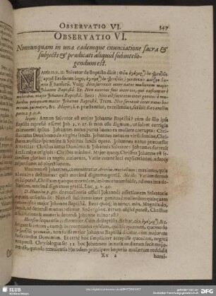 Observatio VI. Nonnunquam in una eademque enunciatione sacra & subjecti & praedicati aliquid subintelligendum est