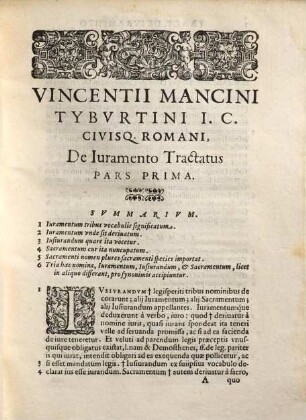 De Iuramento eiusque vi et effectu Tractatus