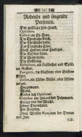 Redende und singende Personen.