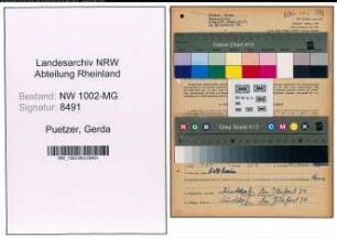 Entnazifizierung Gerda Puetzer , geb. 03.01.1905 (Hausangest.)