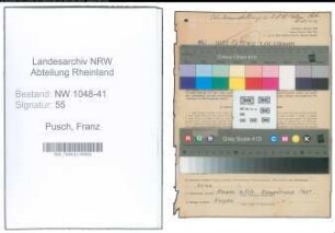 Entnazifizierung Franz Pusch , geb. 24.06.1898 (Polizist)