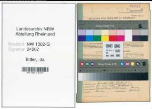 Entnazifizierung Ida Bitter, geb. 22.11.1903 (Jugenleiterin)