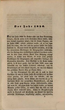 Das Jahr 1850 : Zeitbetrachtungen