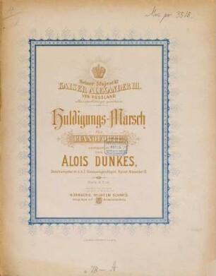 Huldigungsmarsch : für Pianoforte