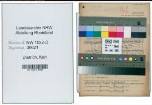 Entnazifizierung Karl Dietrich , geb. 19.12.1887 (Bahnbeamter)