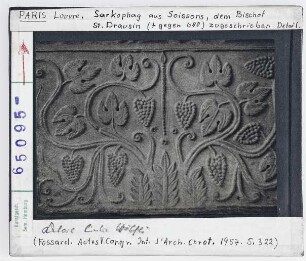 Sarkophag aus Soissons, Bischof St. Davsin zugeschrieben. Paris, Louvre