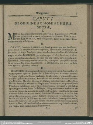 Caput I. De Origine Ac Nomine Huius Sectae