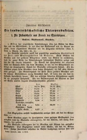 Bericht für ... bis ... über die Untersuchungen und Erfahrungen auf dem Gebiete der landwirthschaftlichen Thierproduction, 1854 (1856), Abth. 2