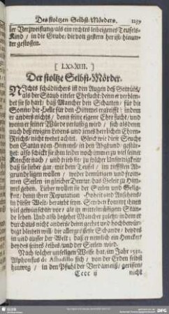 [LXXXIII.] Der stoltze Selbst-Mörder