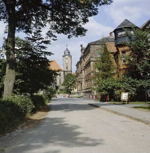 Hildburghausen. Evangelische Stadtkirche. Ostturm von Süden