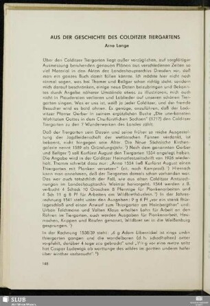 Aus Der Geschichte Des Colditzer Tiergartens