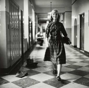 "Woman day", Modeaufnahme, Teenagermodell in der New Rochelle High School
