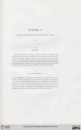 Chapitre II: Localités archéologiques du sud-ouest et du sud-est