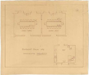 Billing, Hermann; Singen; Krankenhaus - Wirtschaftsgebäude, Inneneinrichtung (Grundrisse)