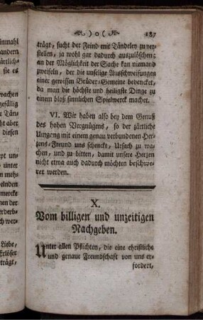 X. Vom billigen und unzeitigen Nachgeben.