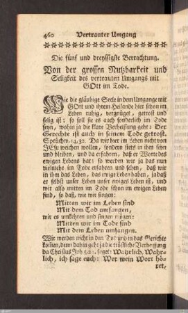 Die fünf und dreyssigste Betrachtung.