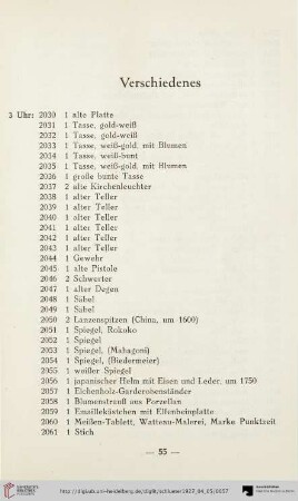 Verschiedenes (Nr. 2030-2200)