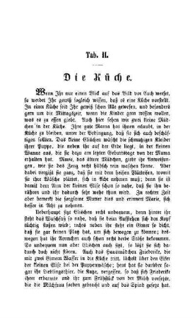 Tab II.: Die Küche