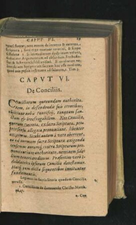 Caput VI. De Conciliis.