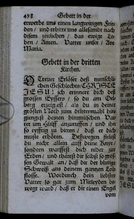 Gebett in der dritten Kirchen. - Gebett vor der General-Beicht/ zur Zeit deß Jubel-Jahrs.