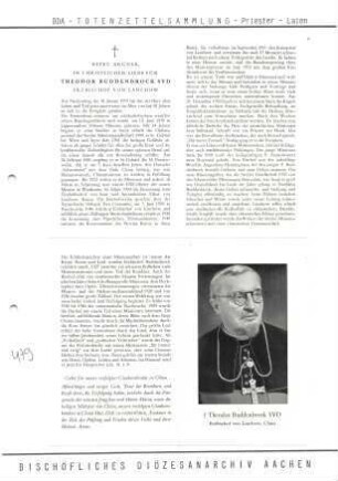 Buddenbrock, Theodor