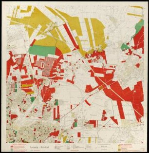 Stadtplan von Leipzig mit dem Grundbesitzstand, 1:10 000 : NO : Leipzig - Nordost : Grundbesitzstand 1941. - 21. Aufl.. - 1:10 000. - Leipzig ; Berlin : Giesecke & Devrient, 1942
