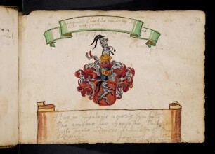 Moser, Johann Balthasar. o.O., 25.8.1619. Farbzeichnung: Wappen.