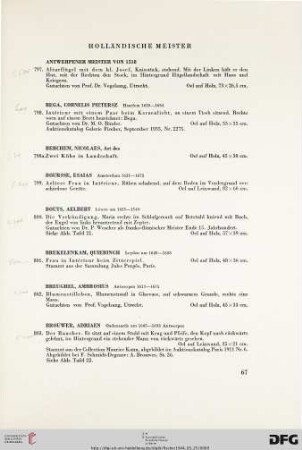 Holländische Meister (Nr. 797-872)