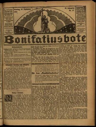 Ausgabe vom Sonntag, den 16. September 1923.