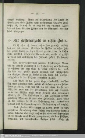 5. Zur Fohlenaufzucht im ersten Jahre