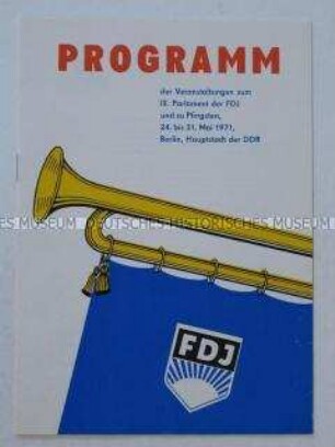 Programm zum Pfingttreffen der FDJ 1971 in Berlin