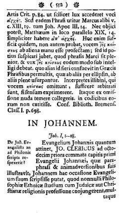 In Johannem.