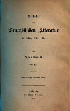 Geschichte der französischen Literatur seit Ludwig XVI., 1774, 1
