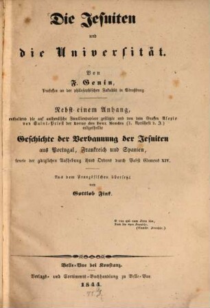 Die Jesuiten und die Universität