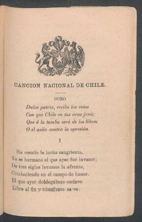 Canción nacional de Chile
