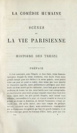 La Comédie humaine. Scènes de la vie parisienne