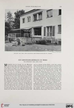53: Ein Dreifamilienhaus in Wien : von Architekt Carl Appel, Wien