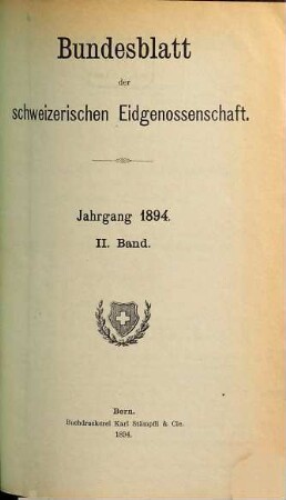 Bundesblatt. 46. 1894, 2